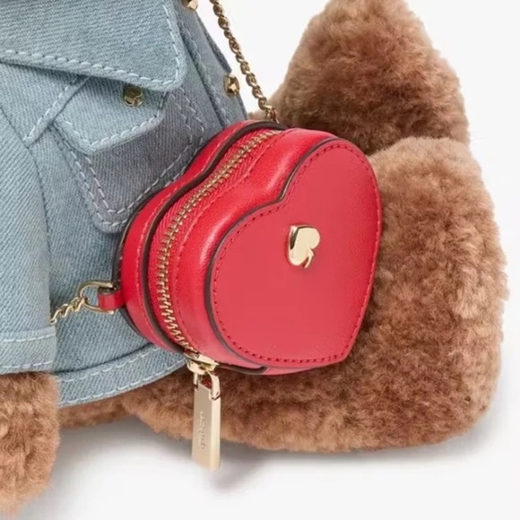 NWT Kate Spade 3D Teddy Bear with Heart Crossbody Bag Purse - Picture 6 of 7